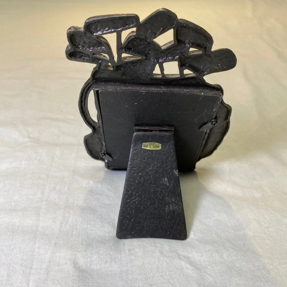 Vintage Pewter Golf Picture Frames Set Clubs‎ Bag Flag 5x3.5 3x4 Lot